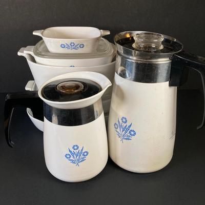 LOT 60: A True Classic Collection of Vintage "Blue Cornflower" Corning Ware