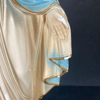 LOT 61: Vintage Religious Statues - Blessed Mother Mary and Saint Anthony