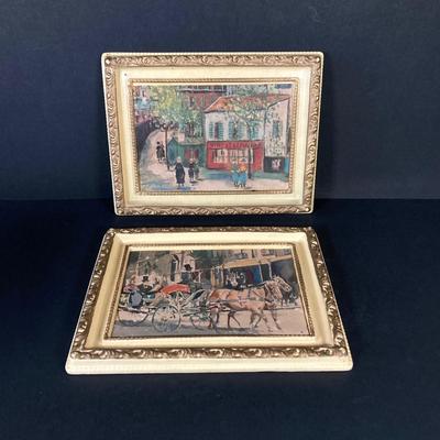 LOT 62: Vintage Italian Themed Collection - Framed Artwork, Philadelphia 9th Street Festival Poster, Angelino Figurine / Ornament, Cafe...