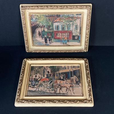 LOT 62: Vintage Italian Themed Collection - Framed Artwork, Philadelphia 9th Street Festival Poster, Angelino Figurine / Ornament, Cafe...