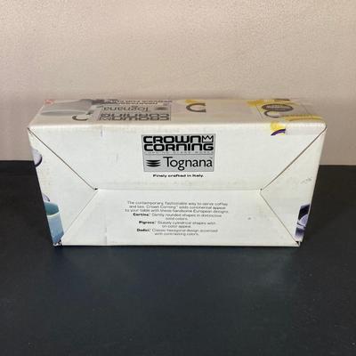 LOT 63: Vintage Quick-Mill Made in Italy Espresso Machine with Crown Corning Tognana Demitasse Service for Four in Box