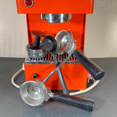 LOT 63: Vintage Quick-Mill Made in Italy Espresso Machine with Crown Corning Tognana Demitasse Service for Four in Box