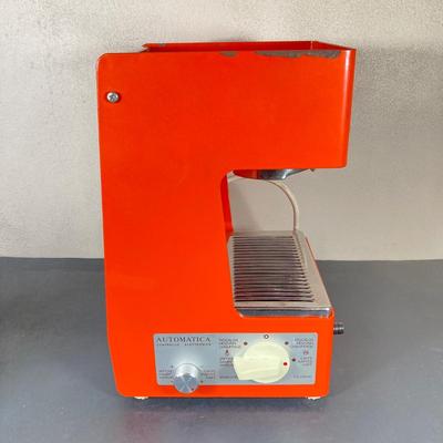 LOT 63: Vintage Quick-Mill Made in Italy Espresso Machine with Crown Corning Tognana Demitasse Service for Four in Box