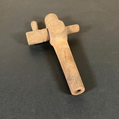 LOT 65: Vintage / Antique Collection - Cast Iron Holders, Wooden Spout, Oil Cans and Berlin 1952 Coin Ashtray