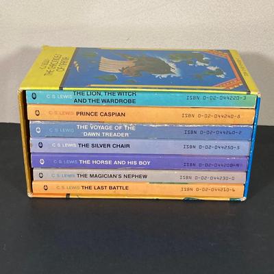 LOT 66: Vintage Collection - Girl Scout Apparel, Accessories, Patches with The Chronicles of Narnia and Nancy Drew Books