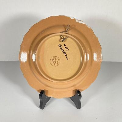 LOT 69: Pair of Castelli Italian Hand Painted Art Pottery Wall Plates