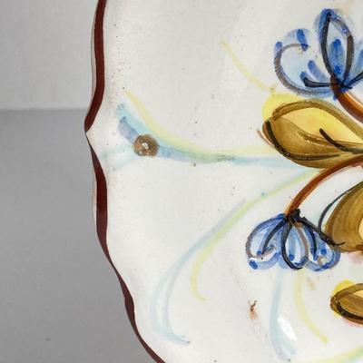 LOT 69: Pair of Castelli Italian Hand Painted Art Pottery Wall Plates