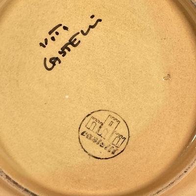 LOT 69: Pair of Castelli Italian Hand Painted Art Pottery Wall Plates