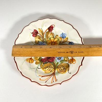 LOT 69: Pair of Castelli Italian Hand Painted Art Pottery Wall Plates