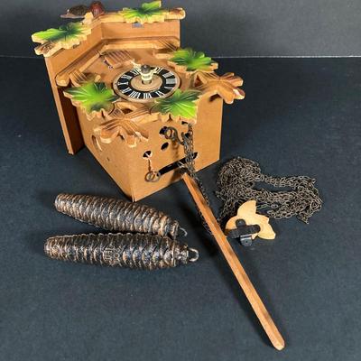 LOT 70: Vintage Wooden Hanging Cuckoo Clock