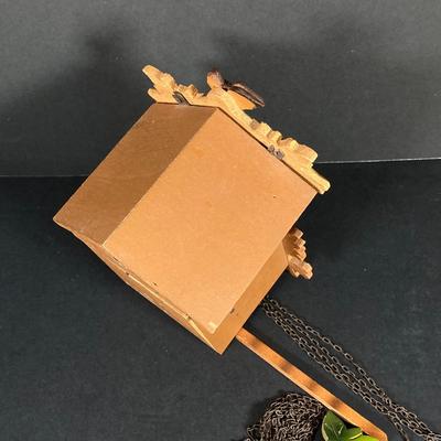 LOT 70: Vintage Wooden Hanging Cuckoo Clock