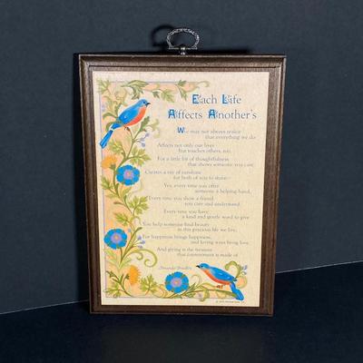 LOT 71: Vintage Collection - Sewing Notions, Cast Iron Trivet, Wall Plaque and Crystal / Milk Glass Bud Vases