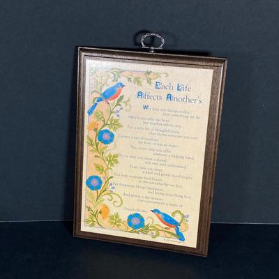 LOT 71: Vintage Collection - Sewing Notions, Cast Iron Trivet, Wall Plaque and Crystal / Milk Glass Bud Vases