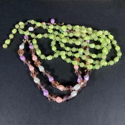 LOT 73: Vintage Jewelry and Accessories - Deltah Gold Plated Pearl Necklace, Cascade Gold Plated Abalone Necklace, Earrings, Wallets,...