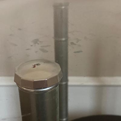 LOT 77: Vintage Modern / Contemporary Glass Top Two Tier Accent Table