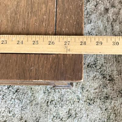 LOT 79: Vintage / Mid-Century Modern Bassett Furniture Wood End Table with Pair of Wooden Chairs Made by Liberty Chain Company, Inc.