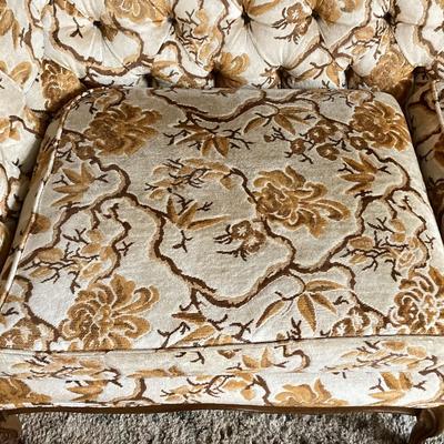 LOT 80: Vintage Carved Wood Louis XV Style Upholstered Loveseat Sofa