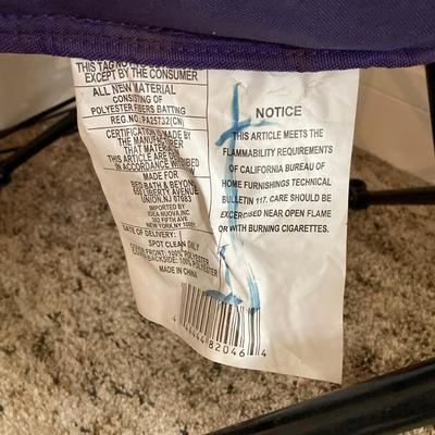 LOT 81: Pair of Black and White Zebra Print Folding Portable Moon Club Chairs