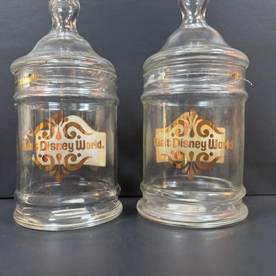 LOT 82: Vintage Florida Souvenirs: "The Sunshine State" Juice Glasses, TV Salt/Pepper Shakers Disney Jars along with a...
