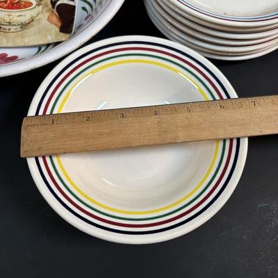 LOT 88: Vintage Kitchen Dishware Collection & Cookbooks