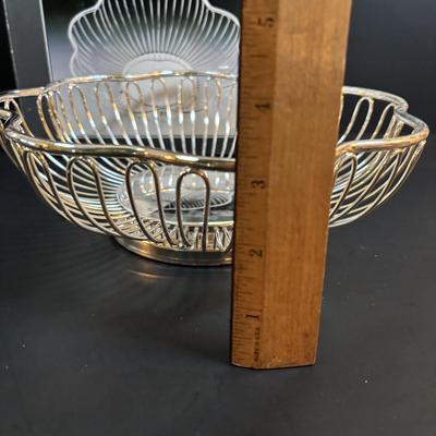 LOT 89: Sterling Silver Handled serving Utensil & Silver Plate Collection Plate Collection