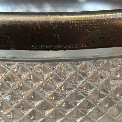 LOT 89: Sterling Silver Handled serving Utensil & Silver Plate Collection Plate Collection