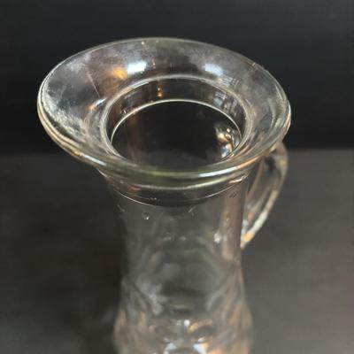 LOT 90: MCM Kromex & Hellerware Serving Trays, Owens-Illinois Thumbprint Pitcher, Vintage Cordial/After Dinner Liqueur Glasses