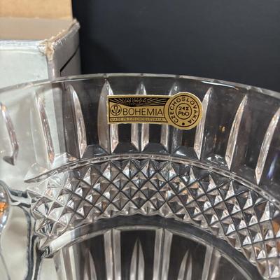 LOT 91: Floral Frosted Glasses, Vintage Plastic Party Picks, cut Crystal, Flintstone Mug, Cruets and More