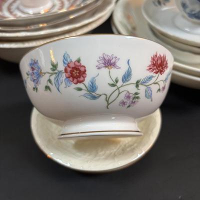 LOT 97: Vintage Teacups & China Collection: Royal Albert, Delft Made in Holland, Depos Limoges, Homer Laughlin, Lenox, Made in...