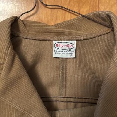 LOT 101: Vintage "Billy the Kid" Corduroy Children's Clothing