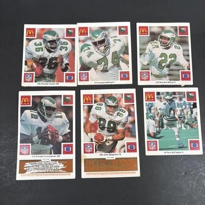 LOT 104: Philadelphia Eagles Memorabilia: Trading Cards, Team Photo, Glasses, 1977 Discover Magazine, Ticket Stub, Autograph's &...