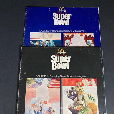 LOT 114: Vintage Collection of NFL Sports Memorabilia - Miniature Helmets, Gale Sayers 3D Card, Trading Cards, Super Bowl, Photos,