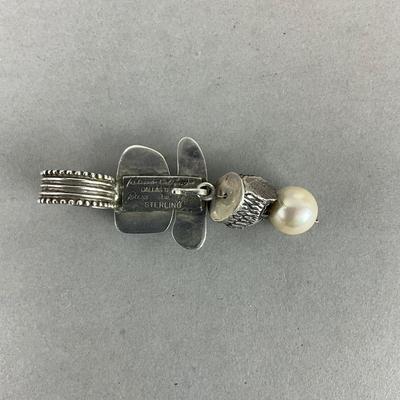 S845 Sterling Silver Rebecca Collins Mother of Pear Aquamarine Pendant