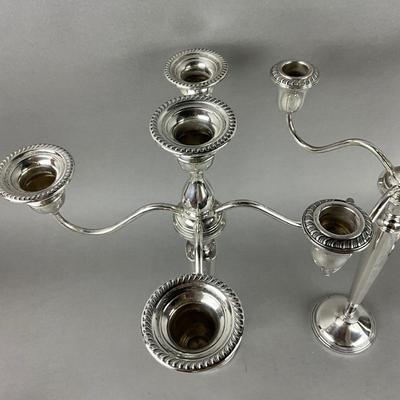 S847 Set of Three Weighted Sterling Silver 5 Candlelabra