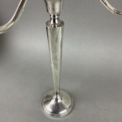 S847 Set of Three Weighted Sterling Silver 5 Candlelabra