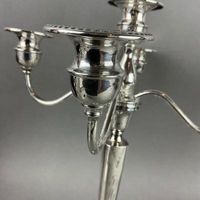 S847 Set of Three Weighted Sterling Silver 5 Candlelabra