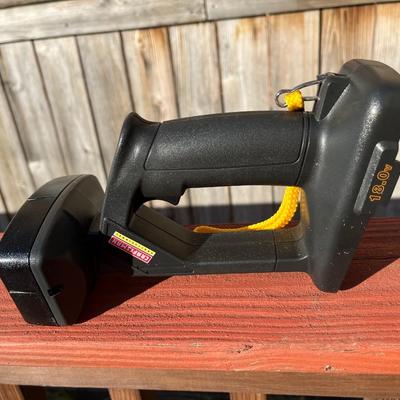 Sale Photo Thumbnail #118: Portable craftsman circular saw, impact drill, drill bit set, and work light set.  All use the same rechargeable batteries and charger base comes with the kit.  Everything stores safely in the carry case to protect your tools and makes transportation easy