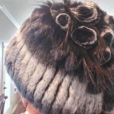 Real Chinchilla FUR hat