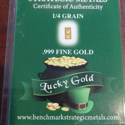 Gold Bar 1/4 grain