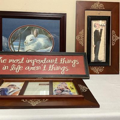 Picture frames and framed art