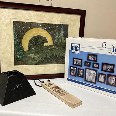 Framed Art by Jaylen, frame set of 8, Hand crafted stone art