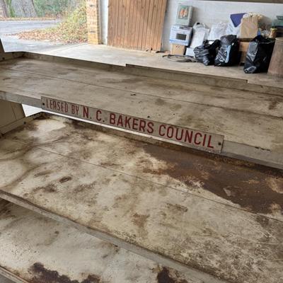 Vintage Metal Bakery Display