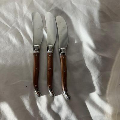 Oneida Silverplate Bowl, Gerber Knives & Dansk Serving Utensils (LR-MG)