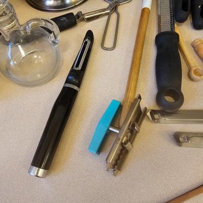 Assorted Stainless Kitchen Utensils & More (K-JS)