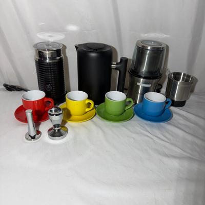 Espresso Aeroccino 3 Milk Frother, Bruntmor Espresso Set , Secura Coffee Grinder & More (LR-MG)