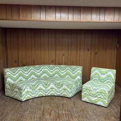 MCM Curved Sectional Sofa & Chair Set (BB-SF)