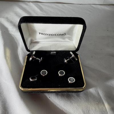 12K Filled Cross Pen & Pencil Set & Collection of Cufflinks & Shirt Studs (LR-MG)