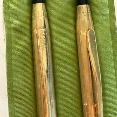 12K Filled Cross Pen & Pencil Set & Collection of Cufflinks & Shirt Studs (LR-MG)