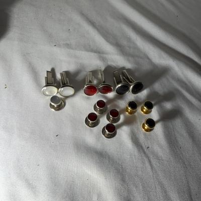 12K Filled Cross Pen & Pencil Set & Collection of Cufflinks & Shirt Studs (LR-MG)