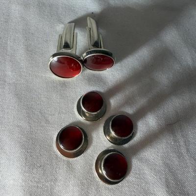 12K Filled Cross Pen & Pencil Set & Collection of Cufflinks & Shirt Studs (LR-MG)